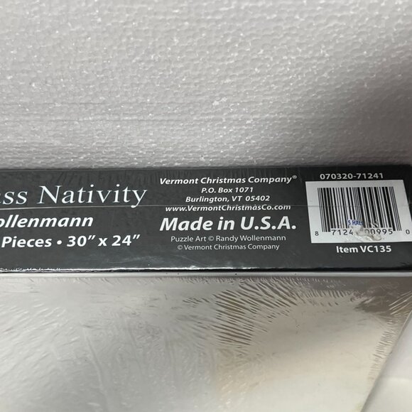 NEW Vermont Christmas Company Stained Glass Nativity 1000 Piece Jigsaw Puzzle - Picture 3 of 3